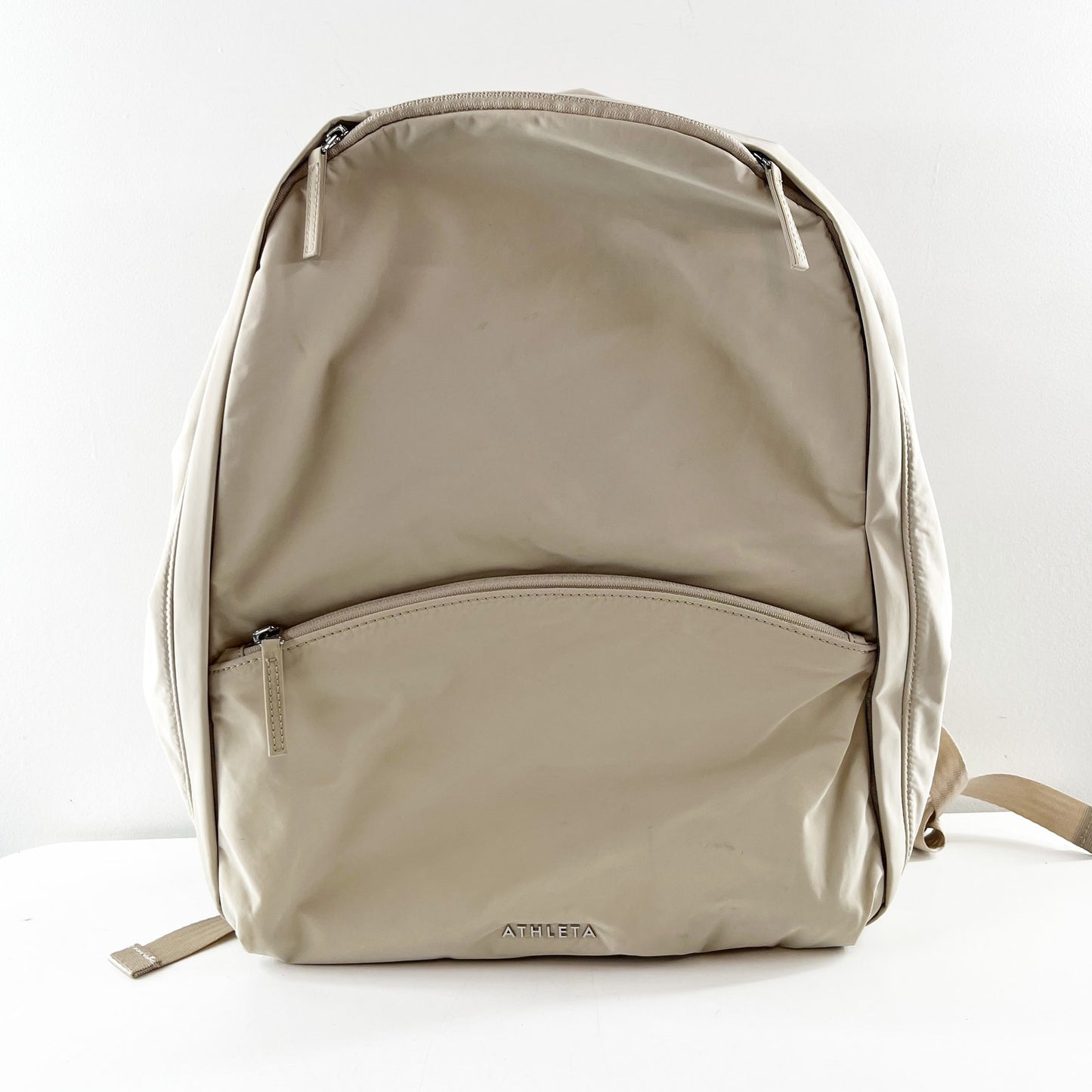 Athleta All About Travel School Backpack with Laptop Sleeve Tan Beige