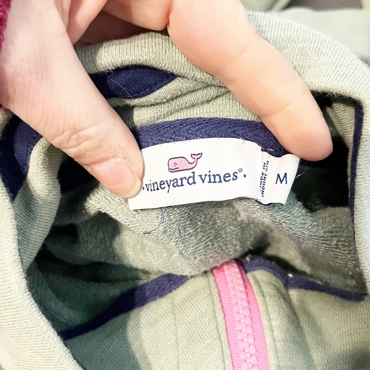 Vineyard Vines Long Sleeve Shep 1/2 Zip Pullover Sweatshirt Green Medium