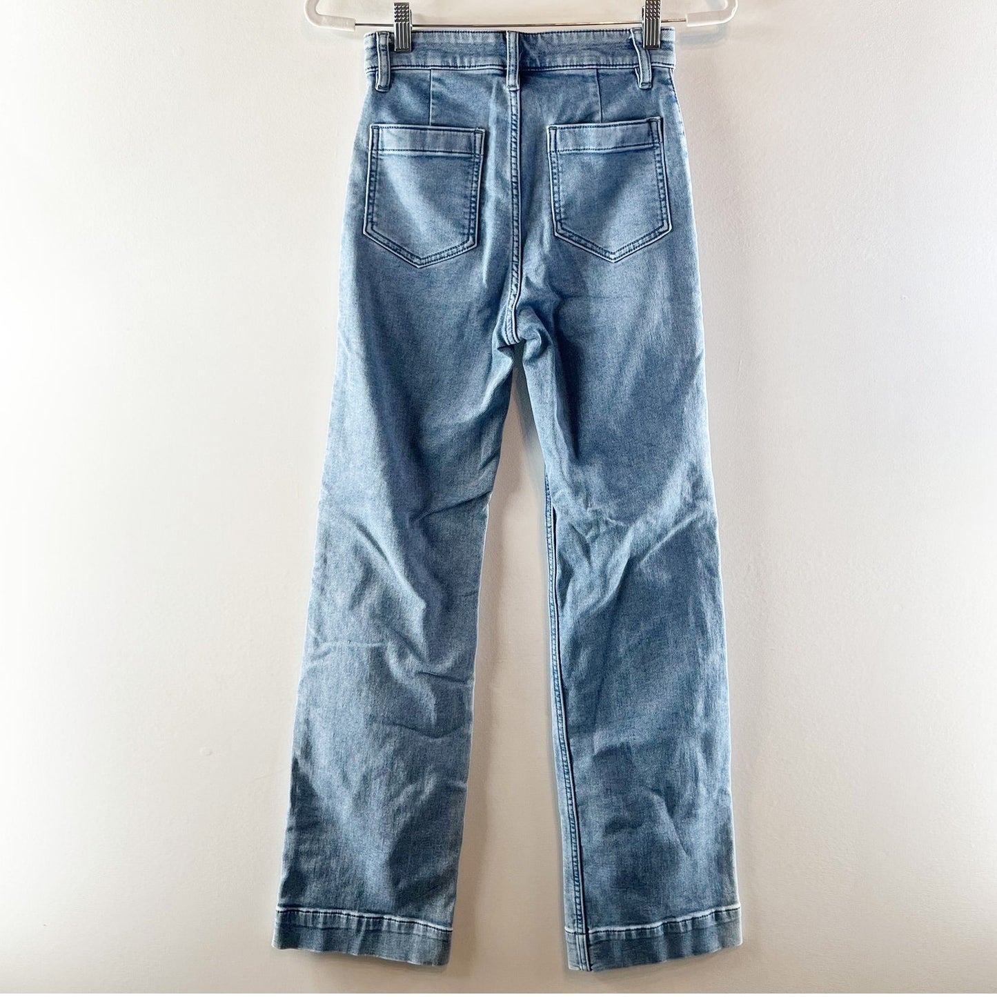 Faherty Stretch Terry Patch Pocket Ankle Pants Jeans Eastern Shore Blue 26