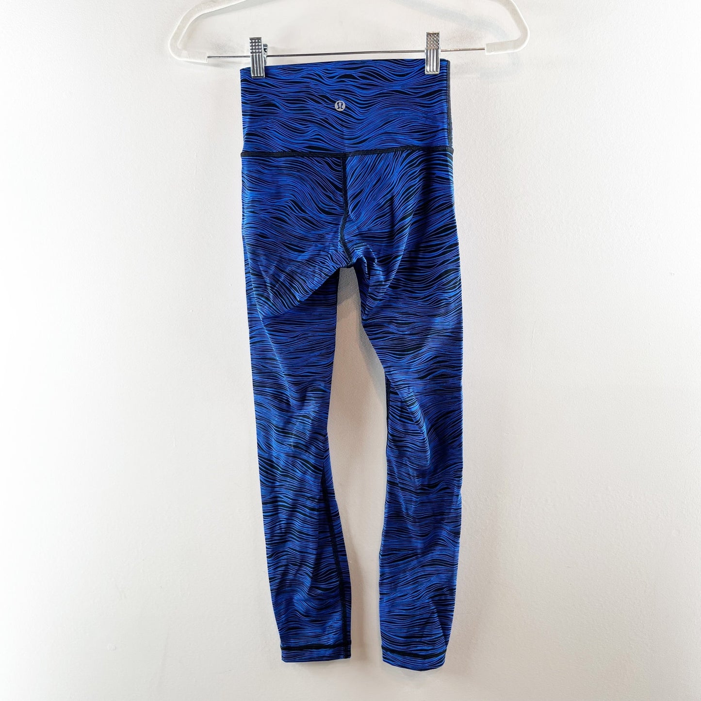 Lululemon High Times Pant (Full-On Luxtreme) Life Lines Cerulean Blue Black 2