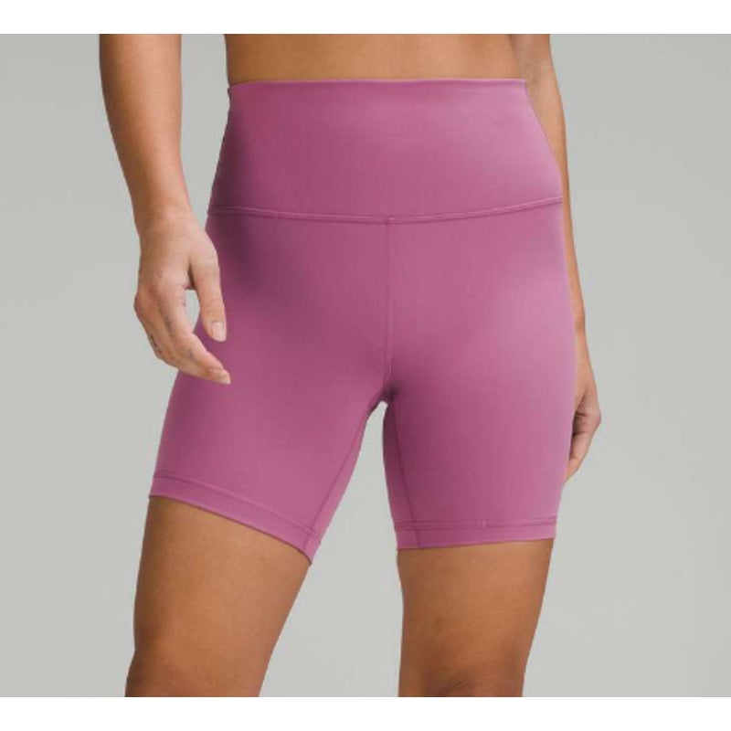 Lululemon Wunder Train High-Rise Bike Shorts Velvet Dust Pink 4