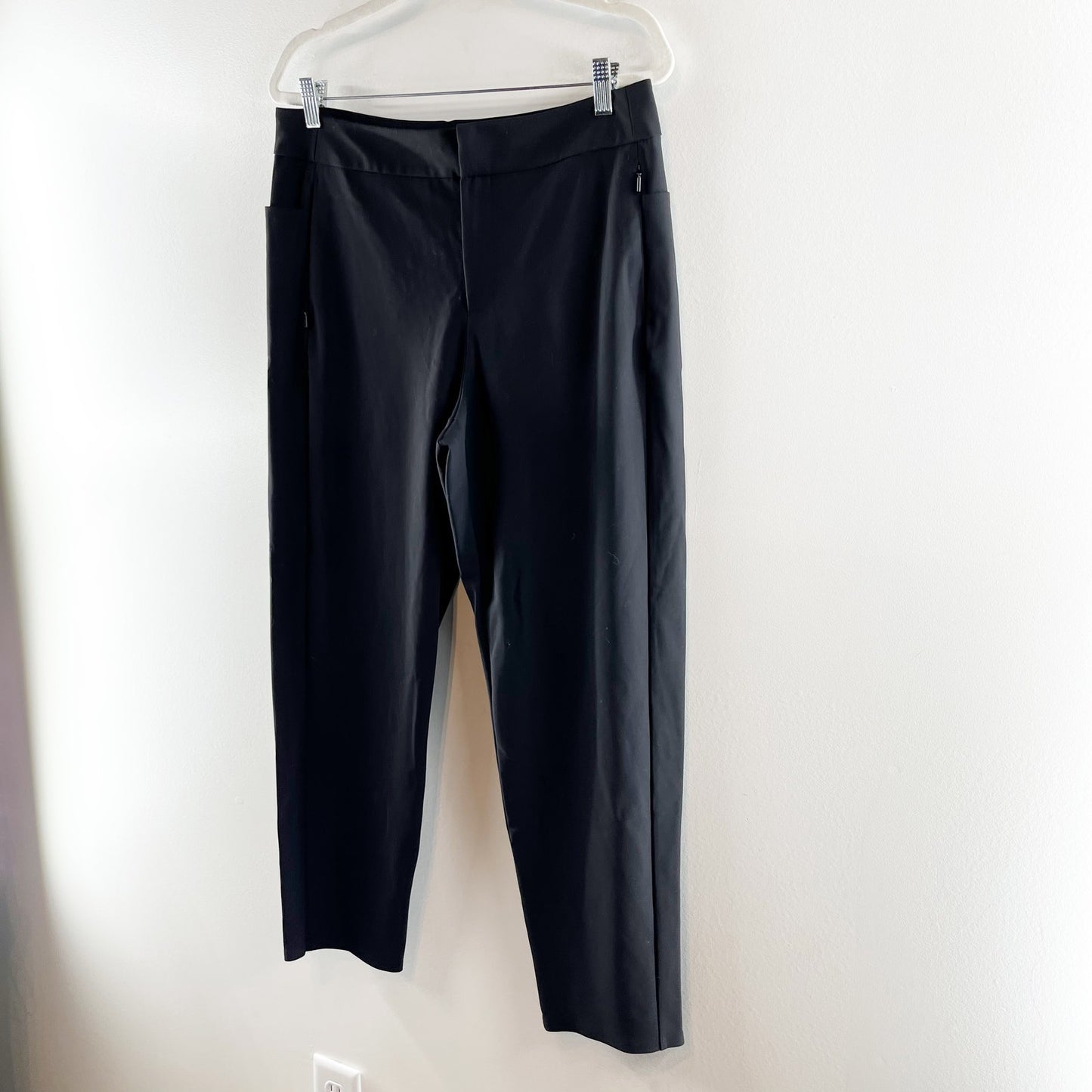 Athleta High Rise Stellar Skinny Ankle Trouser Pants Black 14