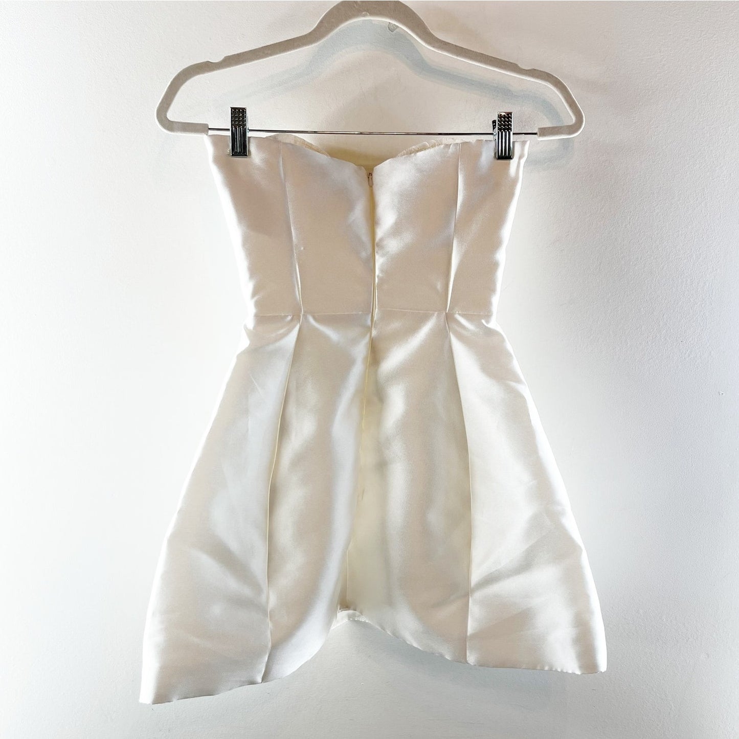 Betta La Betta Strapless Peekaboo Bust Fit and Flare Mini Dress White 6