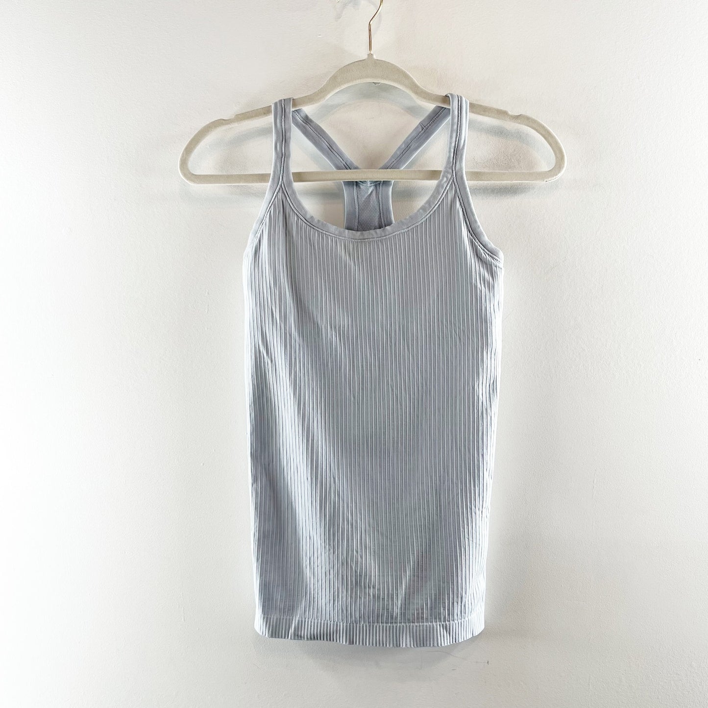 Lululemon Ebb To Street Tank Top Light Support For B/C Cup Blue Linen 6