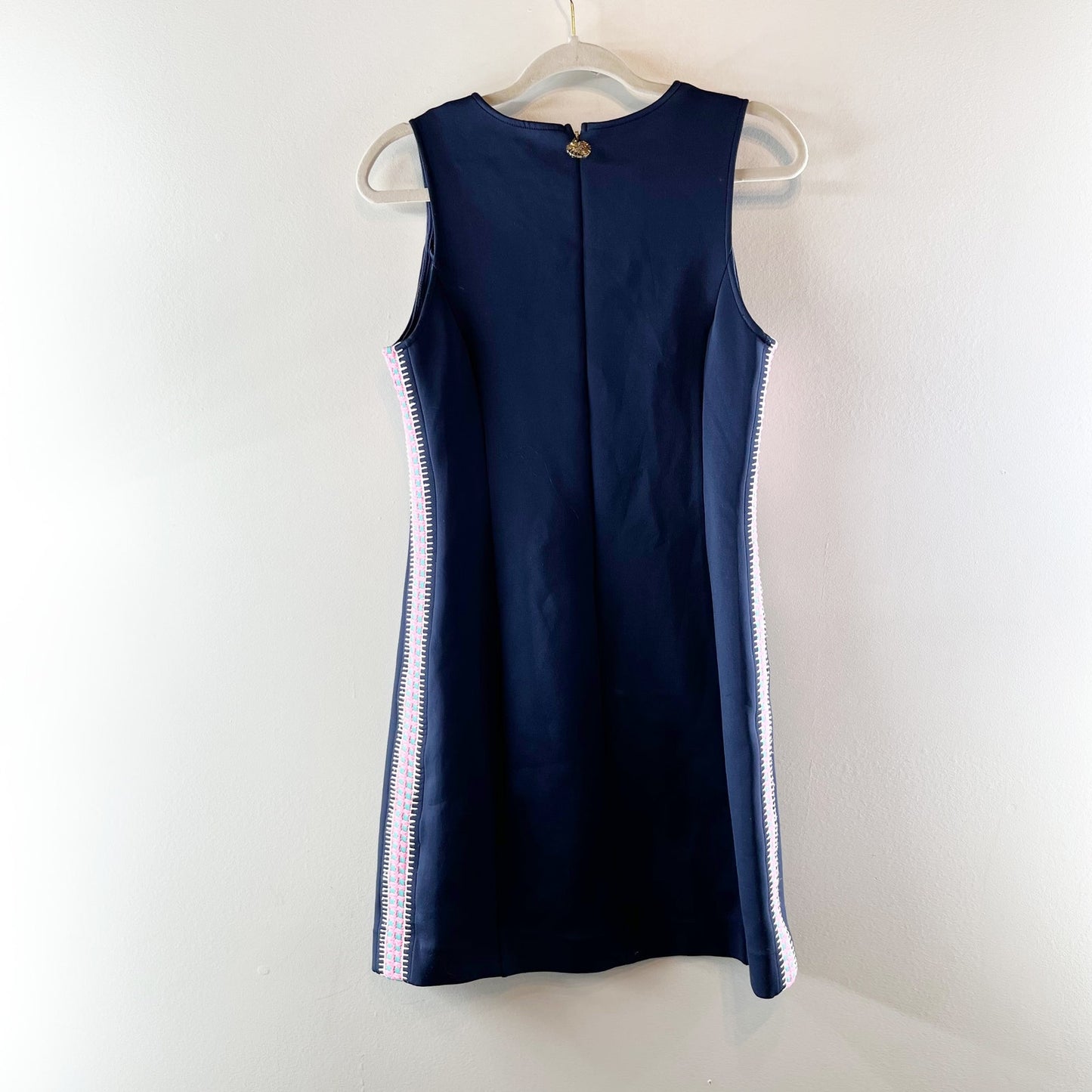 Lilly Pulitzer Mila Sleeveless Mini Shift Dress Navy Blue Medium