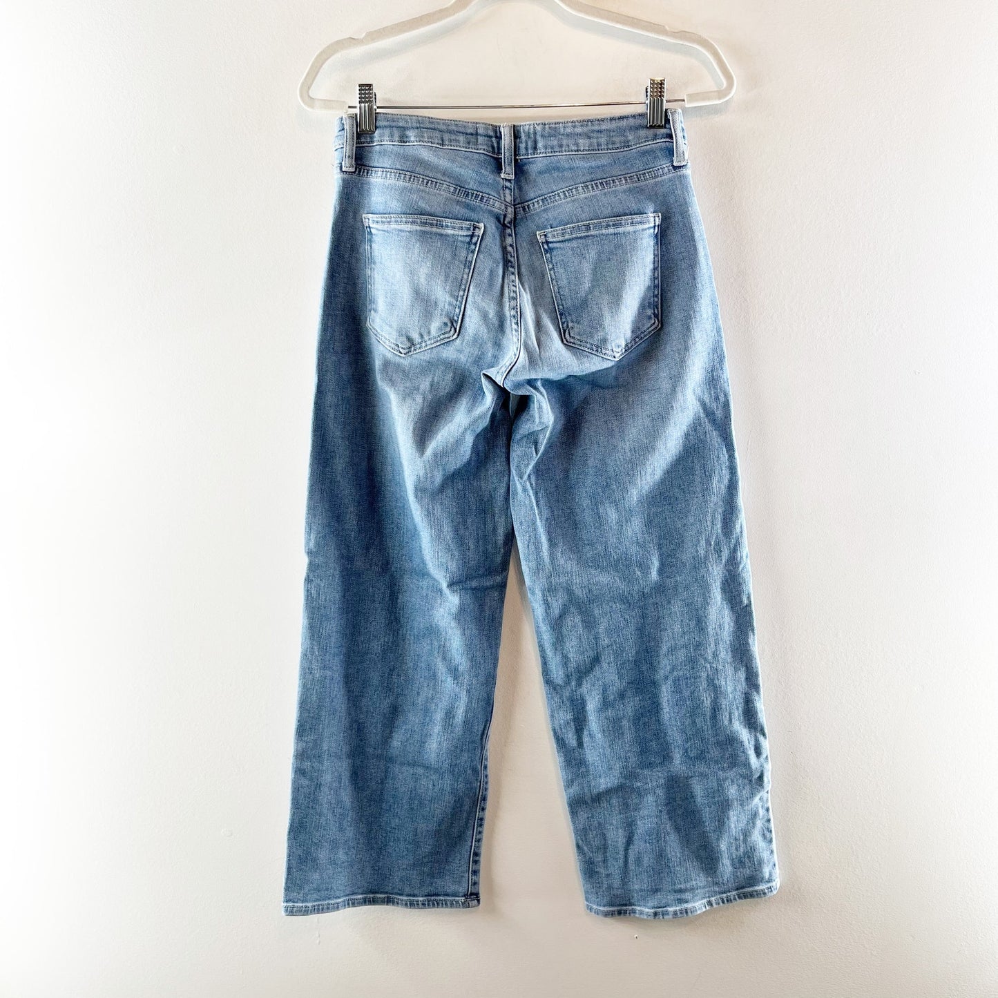 Just Black Denim Slim Cropped Wide Leg Mid Rise Jeans Blue 26