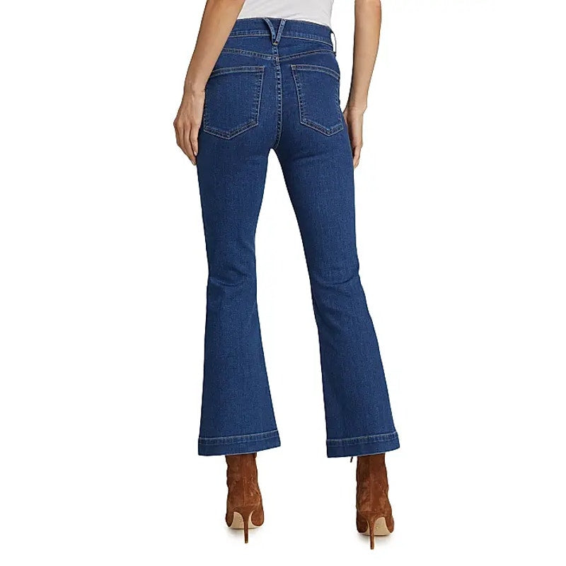 Veronica Beard Carson High Rise Denim Ankle Flare Jeans Bright Blue 26