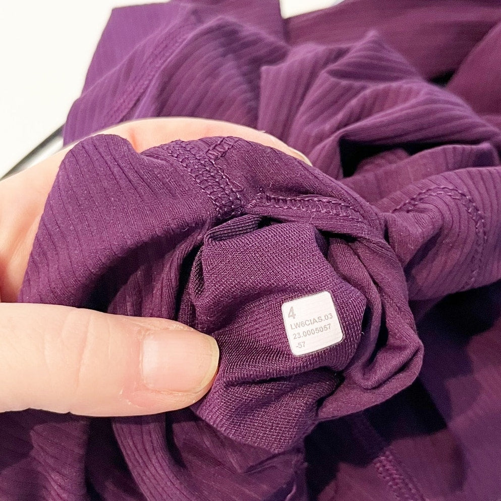 Lululemon Align Ribbed High-Rise Crop 23" Leggings Dramatic Magenta Purple 4
