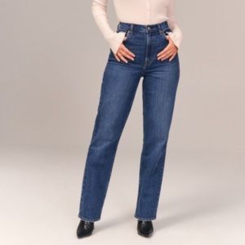 Abercrombie The '90s Straight Leg Ultra High Rise Curve Love Jeans 2
