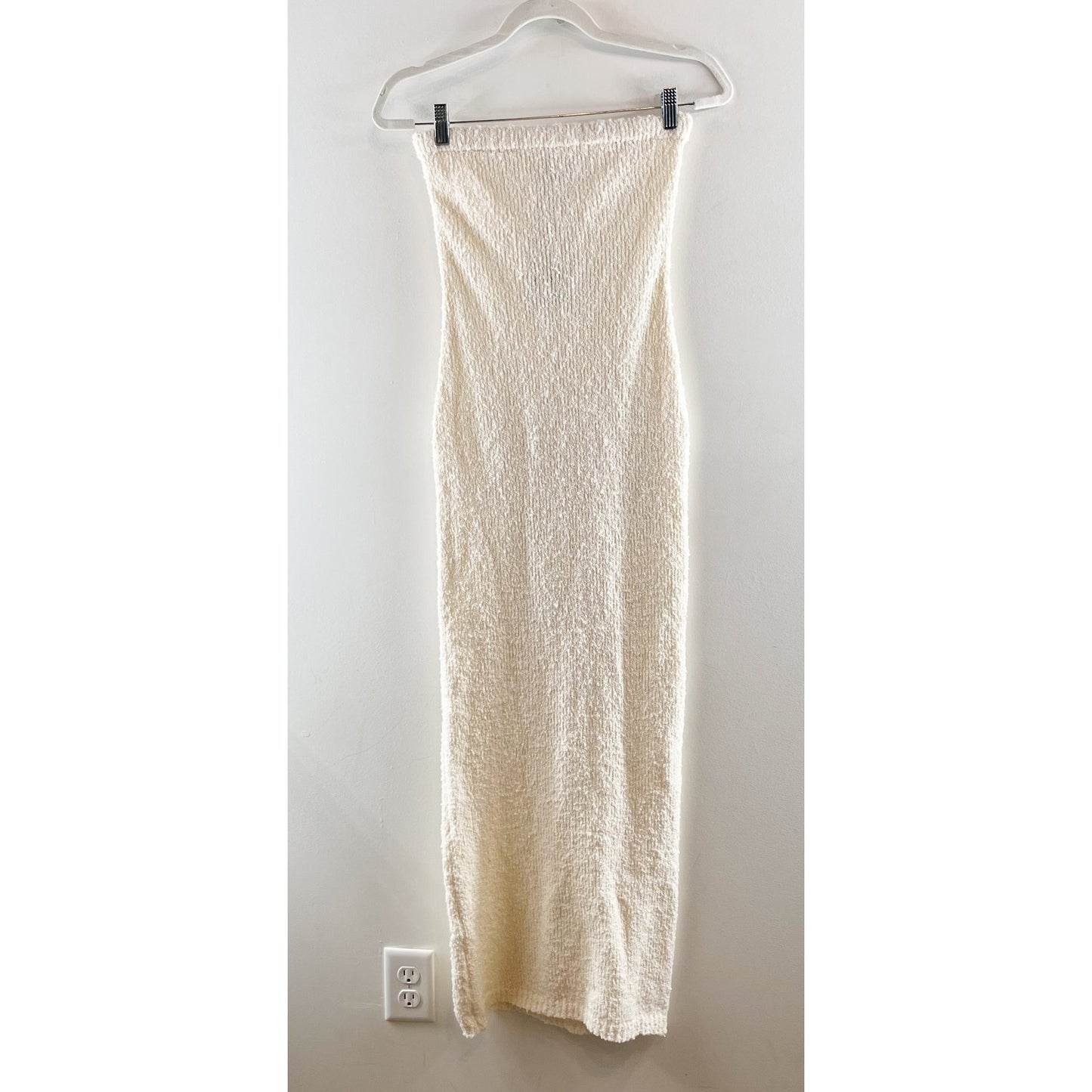 Princess Polly Cloud Strapless Slim Fit Boucle Maxi Dress Cream 4