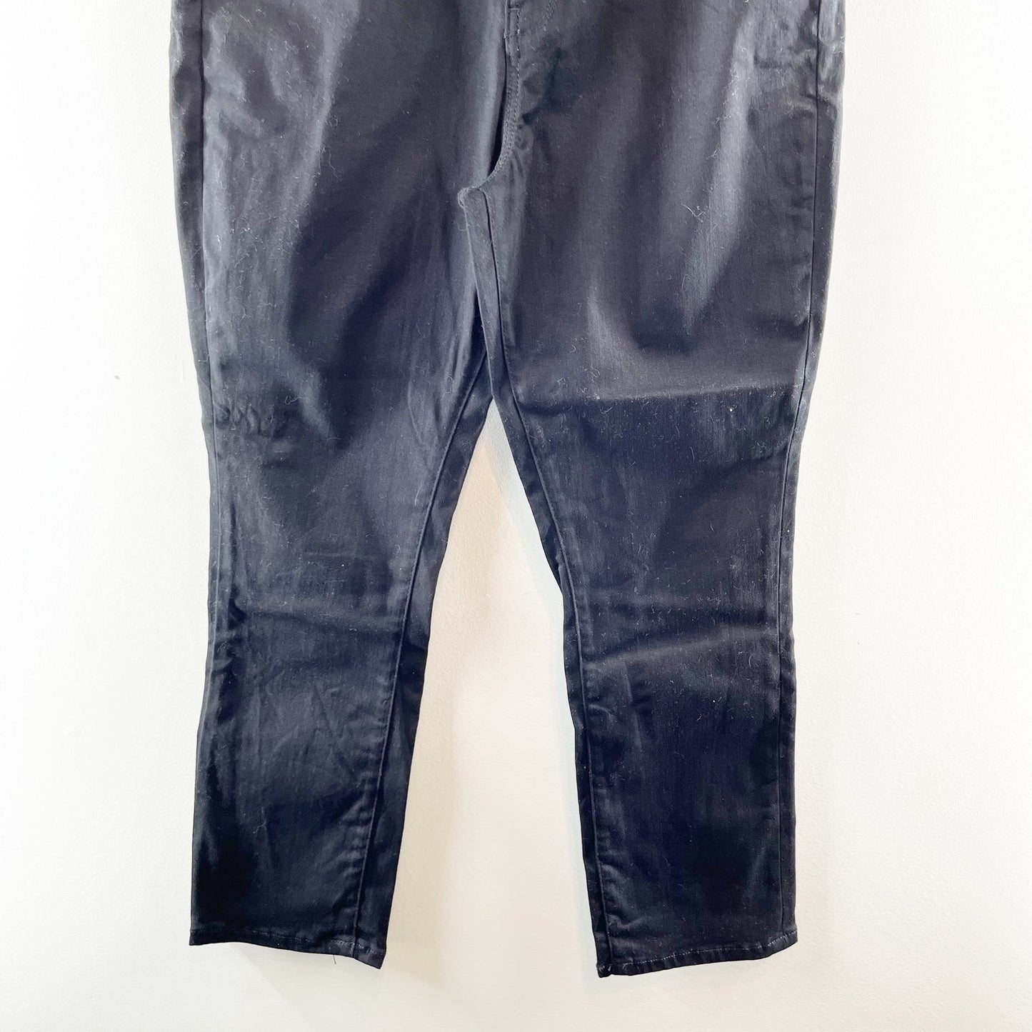 Pilcro by Anthropologie Knightsbridge Slim Tuck High Rise Ankle Jeans Black 32