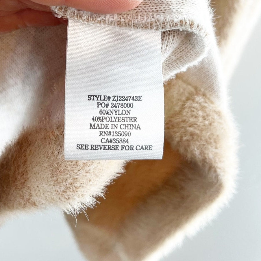 Z Supply Plaid Windowpane Anna Eyelash Blazer Jacket Camel Tan XS