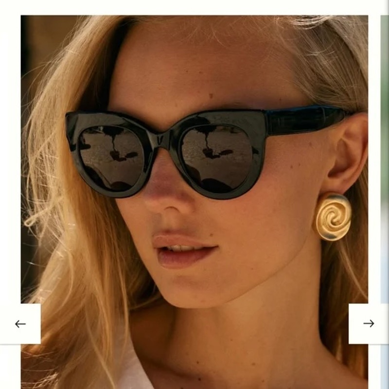 Anea Hill The One Oversized Black Sunglasses