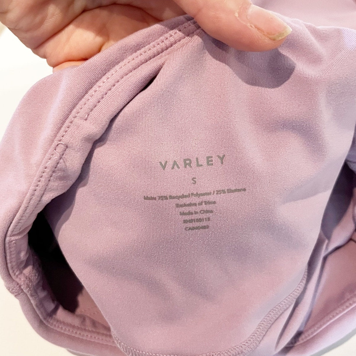 Varley Lets Move High Rise Compression Workout Leggings Lavender Purple Small