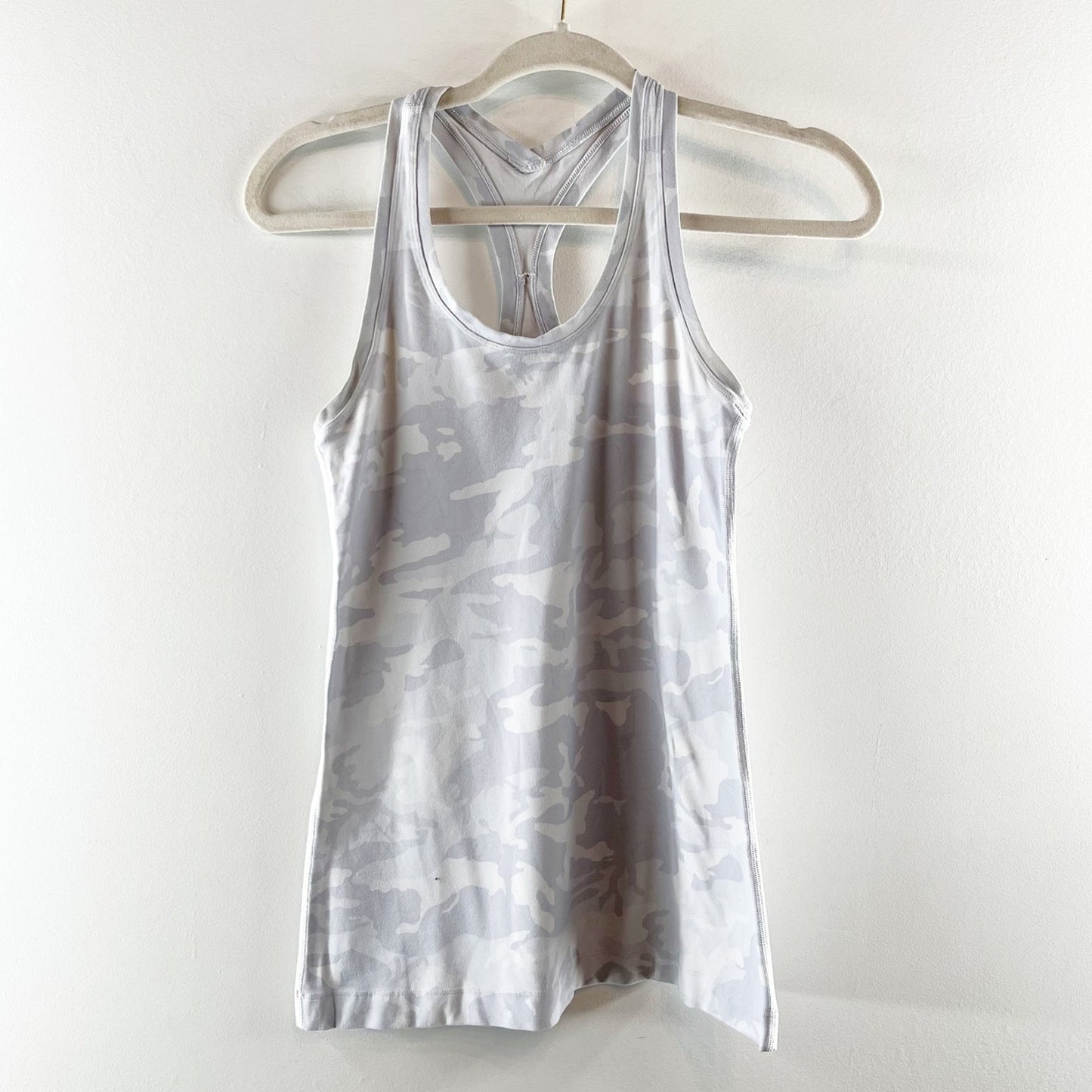 Lululemon Cool Racerback Tank Incognito Camo Jacquard Alpine White Starlight