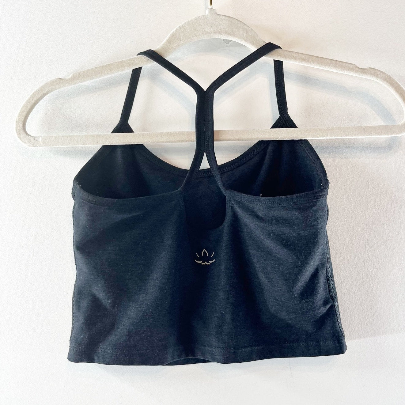 Beyond Yoga Slim Racerback Spacedye Cropped Tank Top Black Small