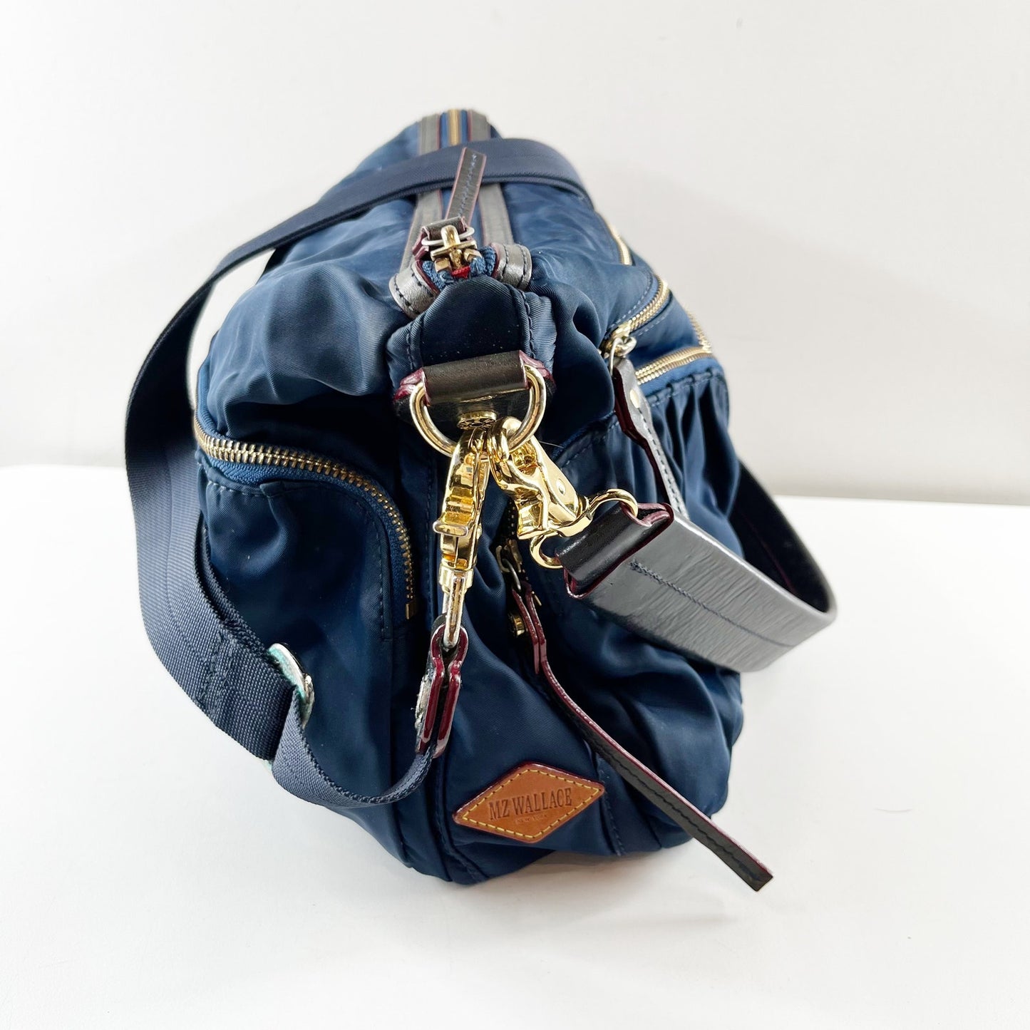 MZ Wallace Paige Mini Crossbody Bag Blue Dawn Bedford