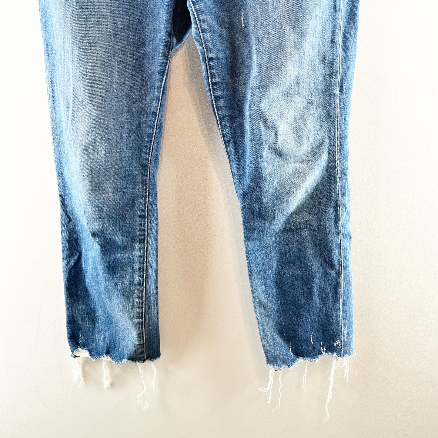 J. Crew High Rise Slim Broken In Boyfriend Jeans Raw Hem Blue 28 / 6