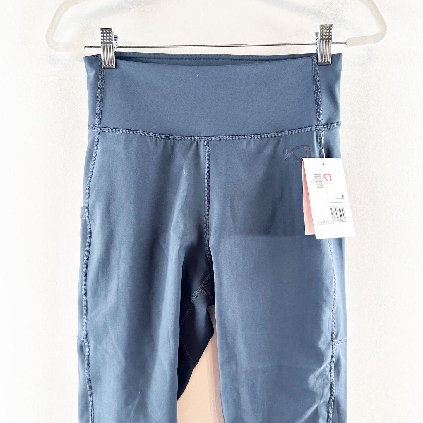 Kari Traa High Rise Side Pocket Baselayer Pants Leggings Navy Blue Small