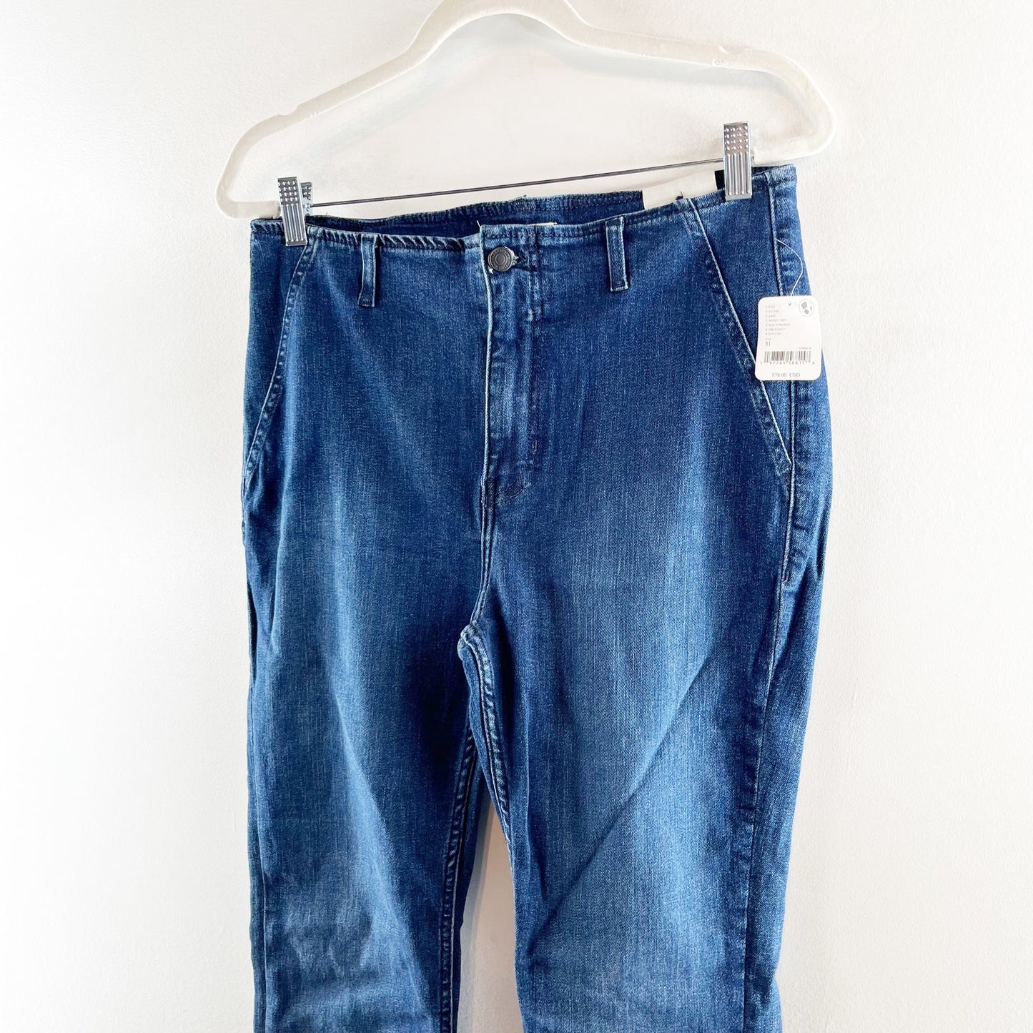 Free People High Rise Level Up Slit Bootcut Jeans Night Sky Blue 31 / 12