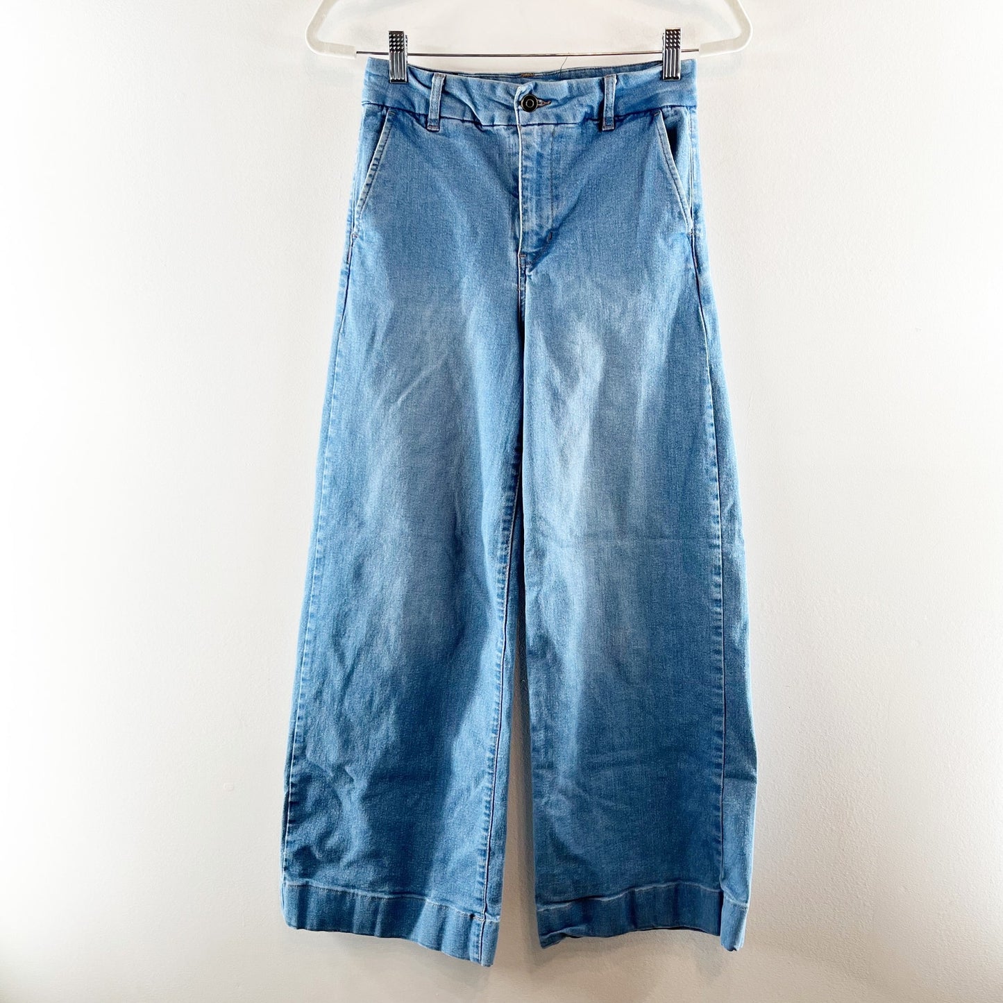 BCBGeneration High Rise Wide Leg Trouser Jeans Blue 7 / 28