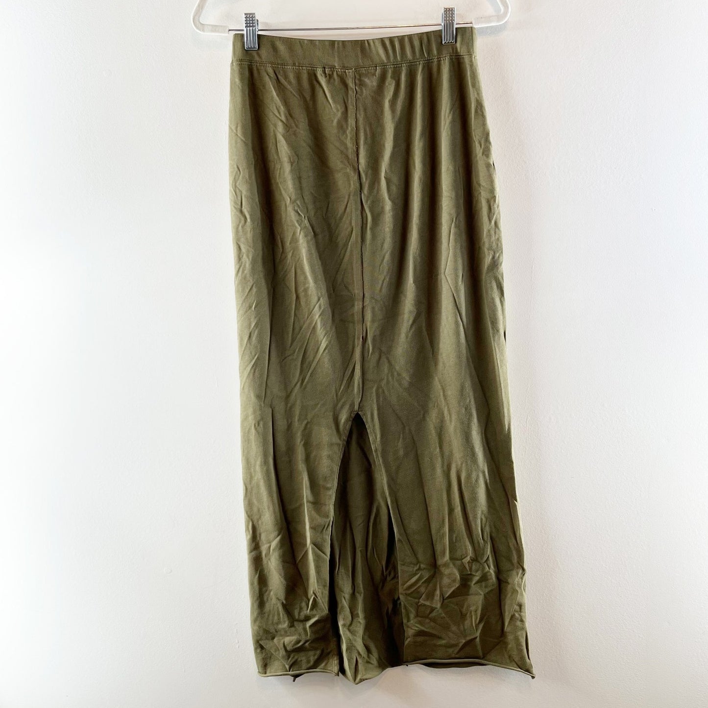 Free People Beach Pull On Jersey Pima Cotton Maxi Skirt Green Small