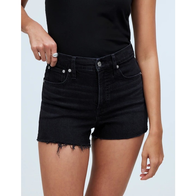 Madewell The Perfect Vintage Jean Cutoff Shorts Lunar Black 24
