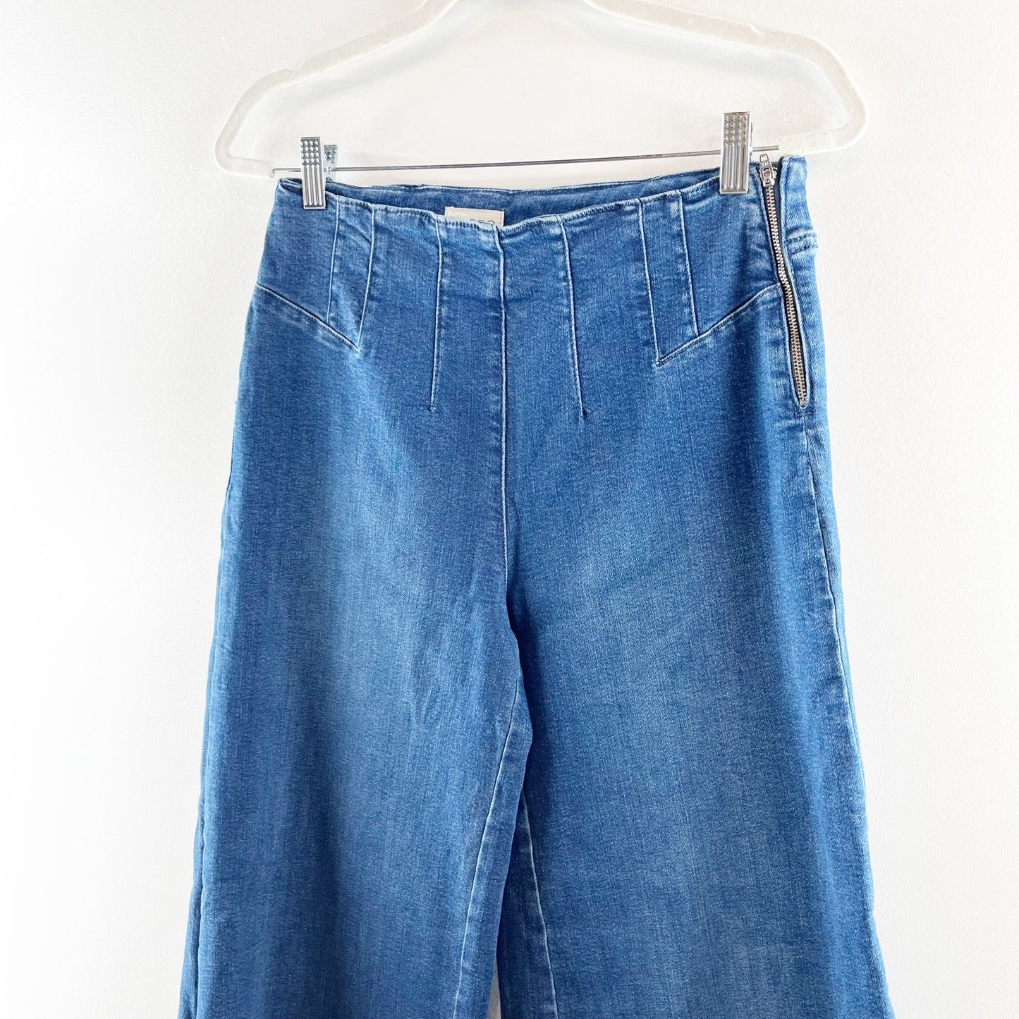 Anthropologie Pilcro A-Line Trapeze High-Rise Wide-Leg Jeans Blue 27 / 4