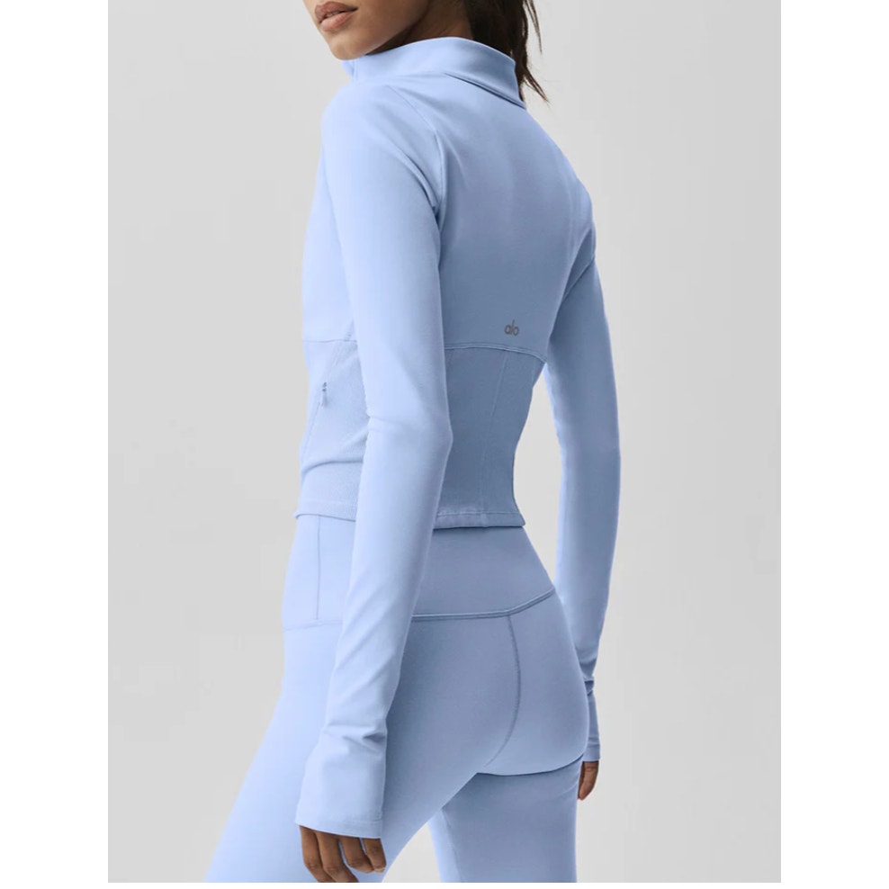 Airbrush Corset Full Zip Jacket Light Provence Blue Small