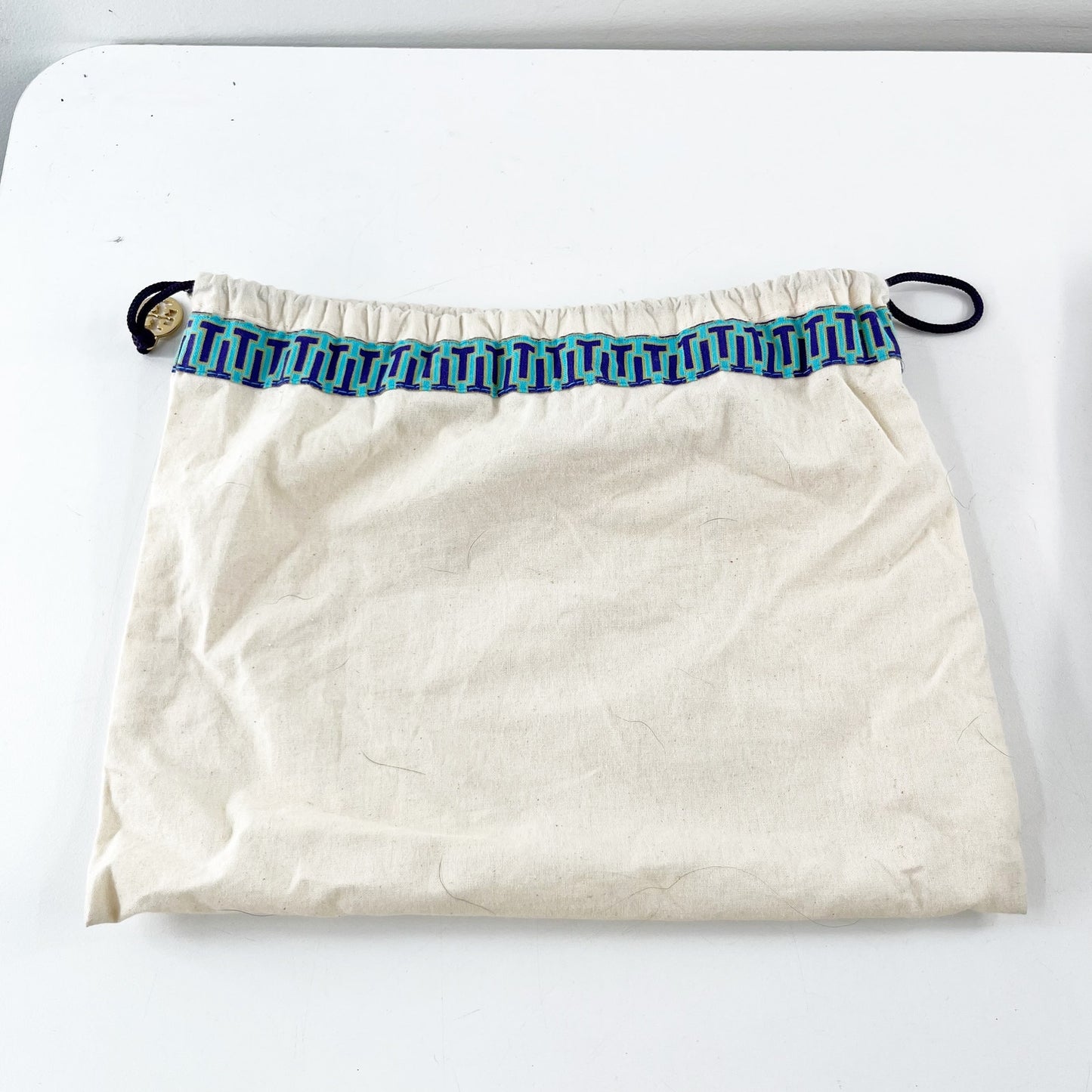 Tory Burch Claire Leather Gold Logo Ballet Flats Black 6.5