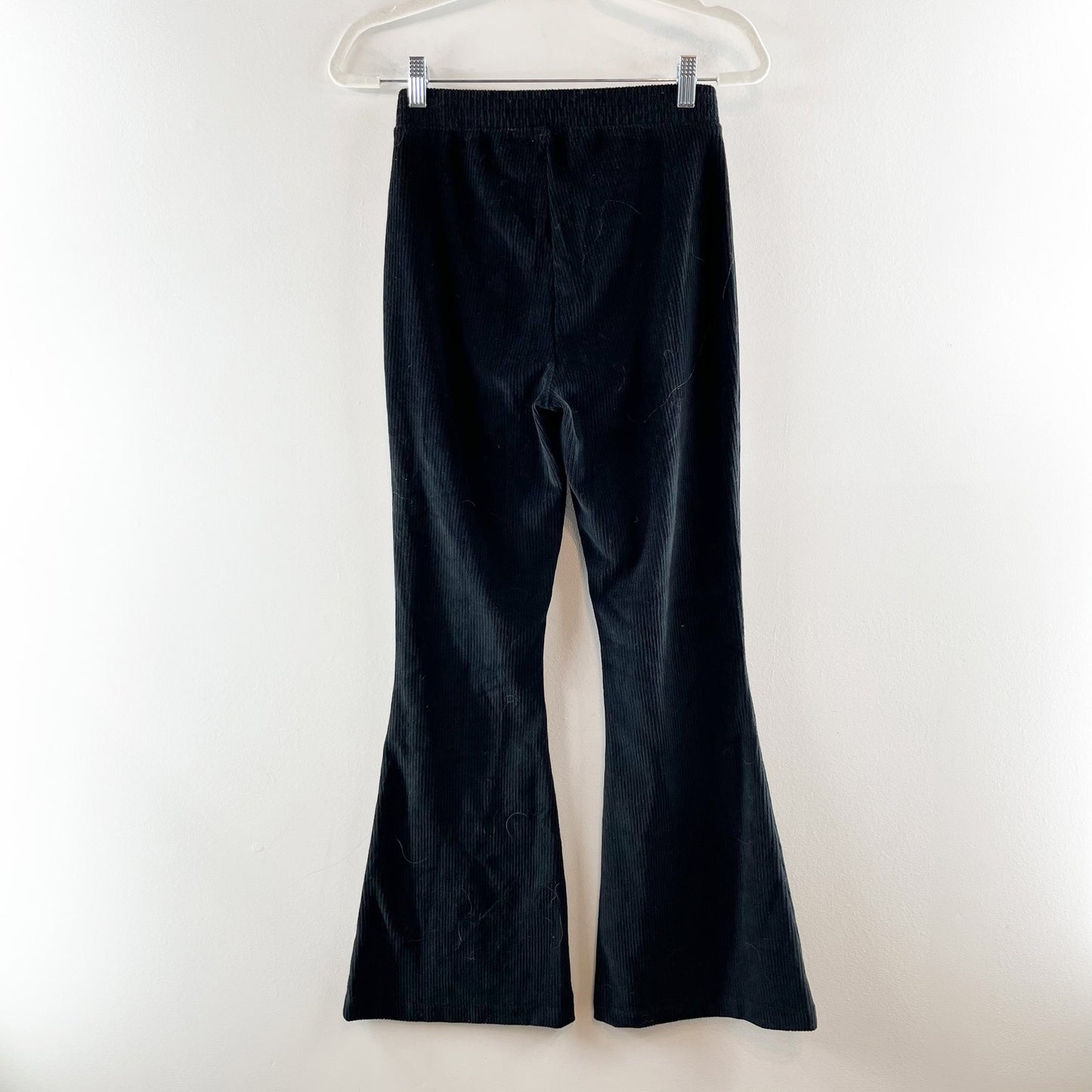 Aerie Ribbed Velour Corded Groovy Flare Leggings Pants Black XS