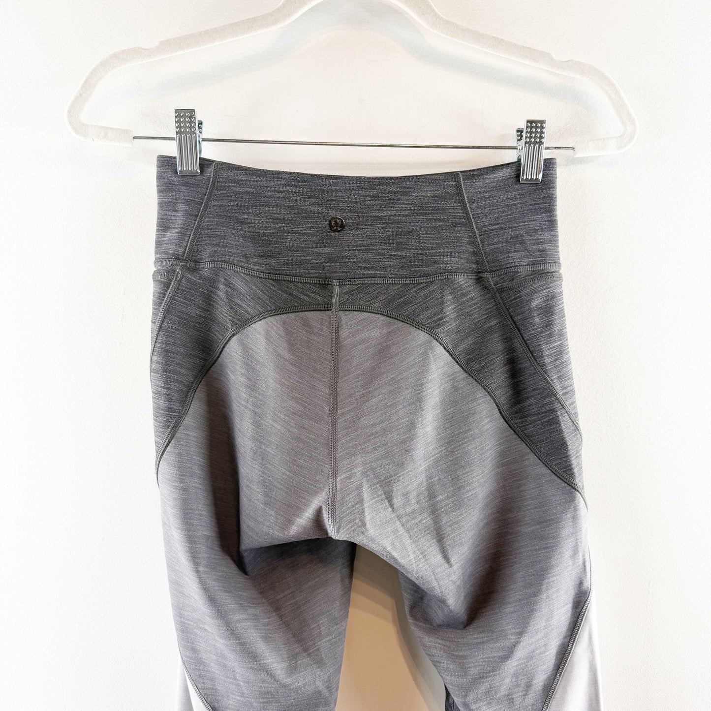 Lululemon Early Extension High-Rise Crop Heathered Black Titanium Silverscreen 6