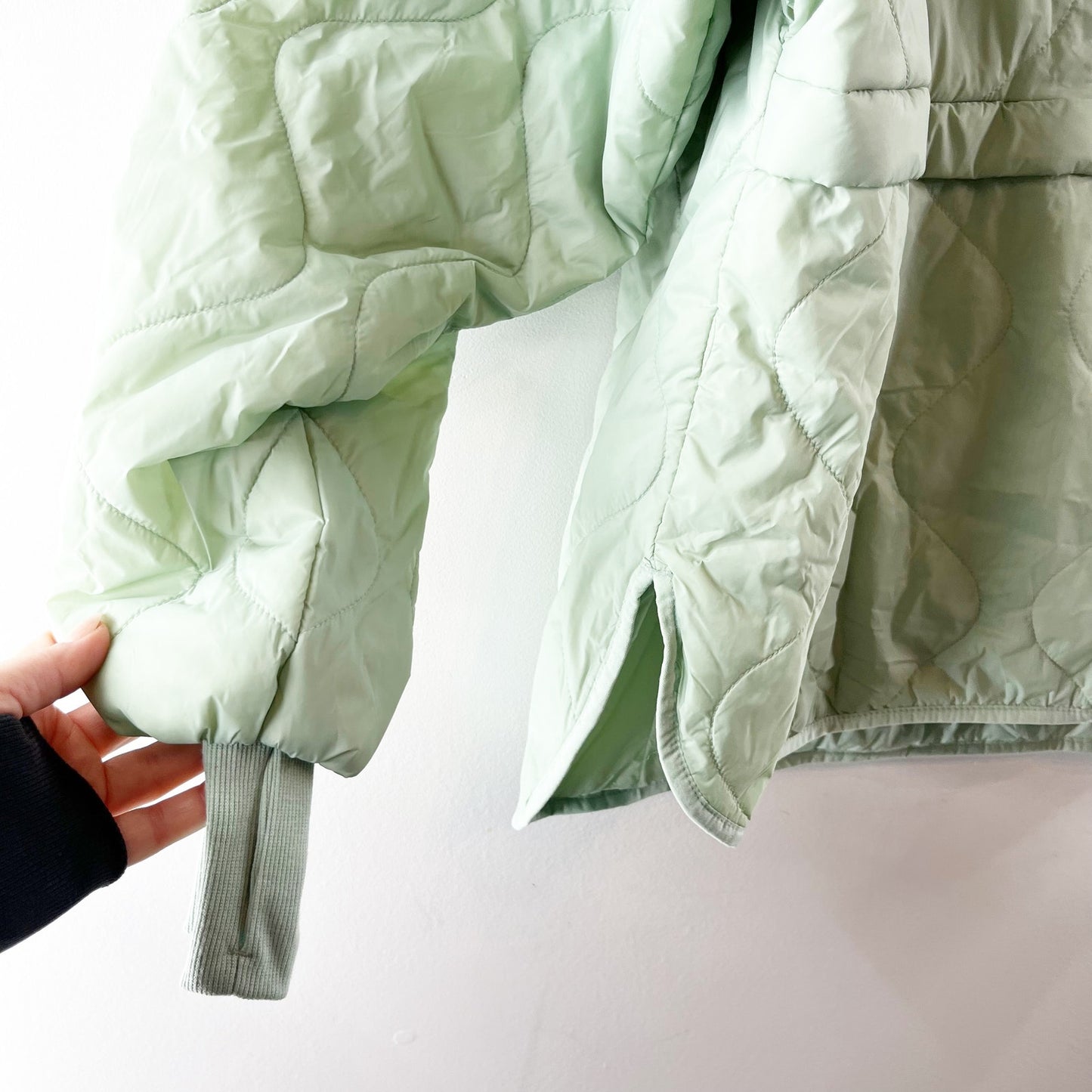 Old Navy Midweight Packable 1/2 Zip Water Resistant Puffer Jacket Green Large