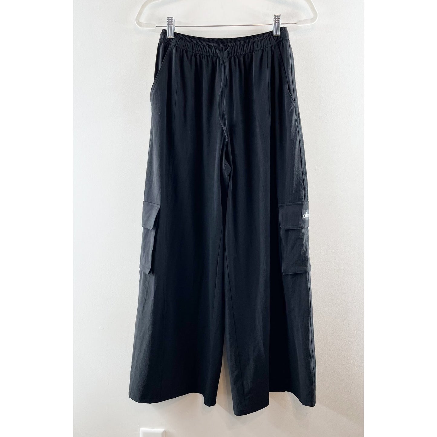 Alo Dreamscape Cargo Wide Leg Pants Trousers Black XS
