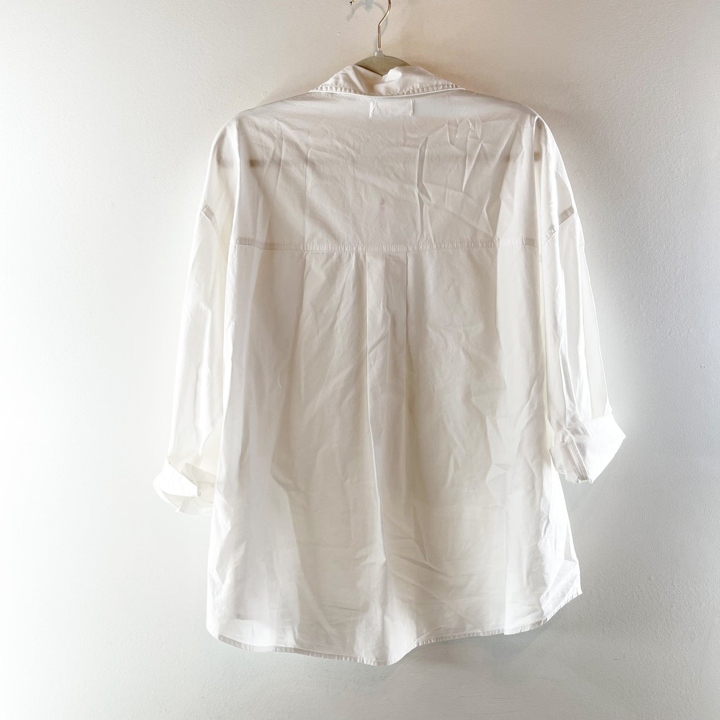 By Together Embroidered "Love You" Button Down Shirt White Small