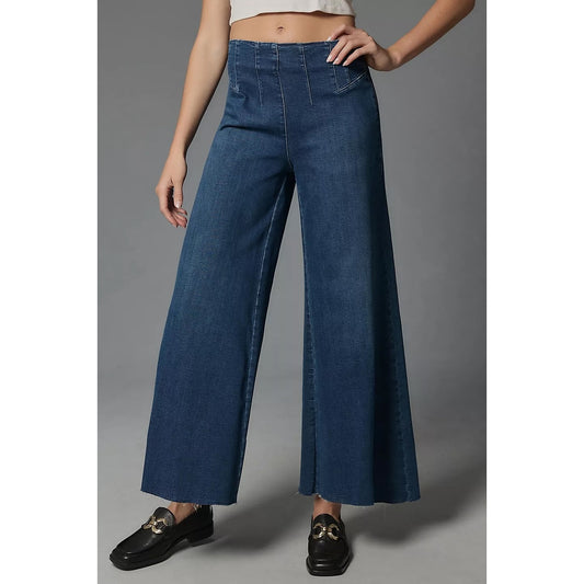 Anthropologie Pilcro A-Line Trapeze High-Rise Wide-Leg Jeans Blue 27 / 4