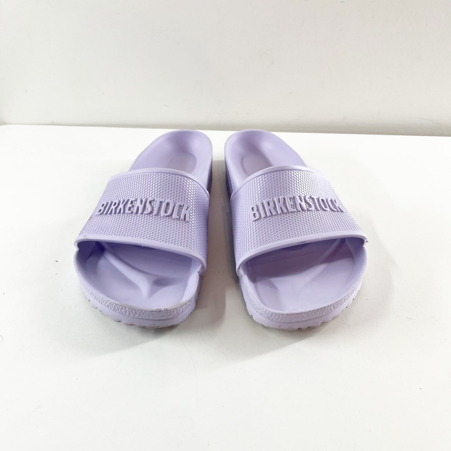 Birkenstock Barbados EVA Slip On Slides Sandals Purple Fog 40 / US 10