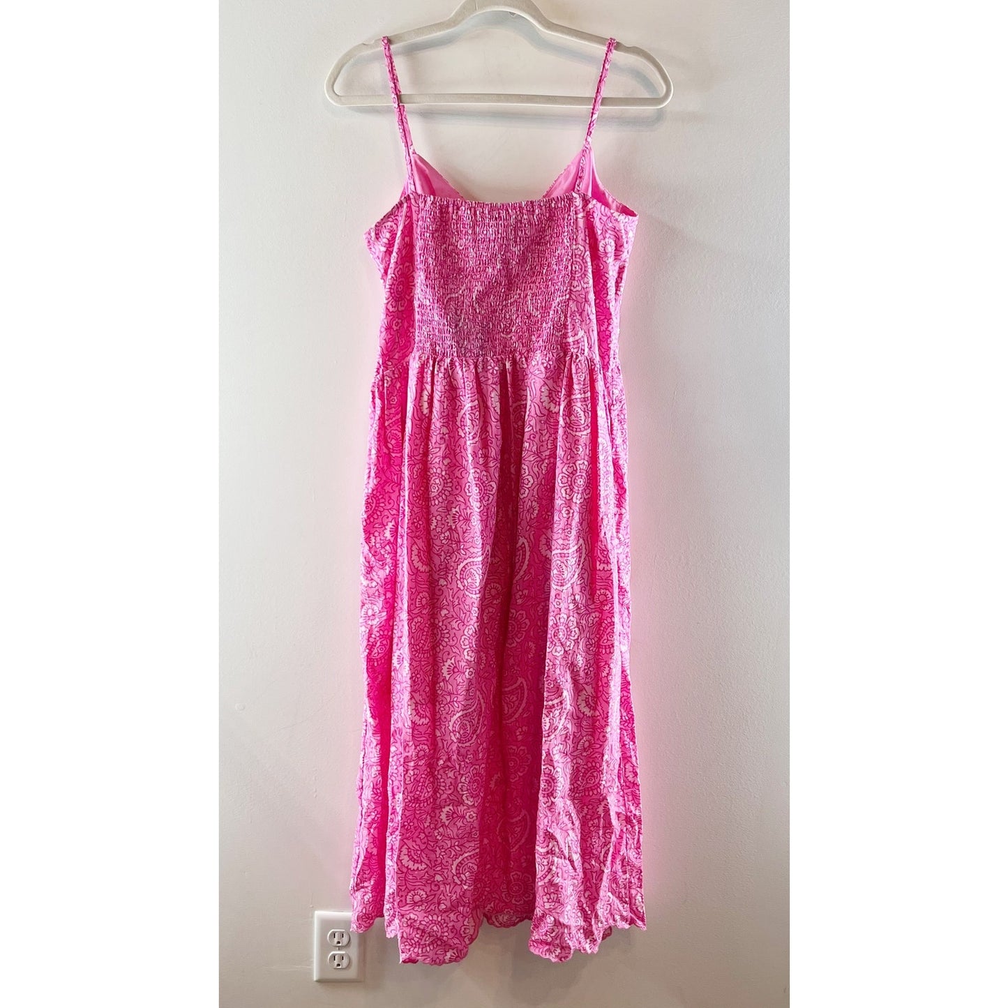 Roller Rabbit x Target Paisley Drop Waist Cotton Maxi Dress Pink Medium