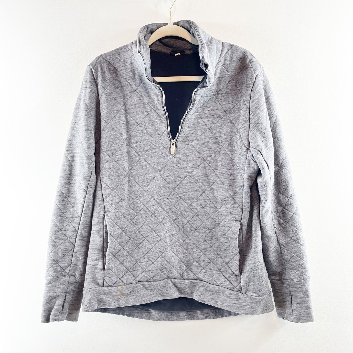 Lululemon Forever Warm Pullover Sweatshirt Heathered Core Dark Gray 10