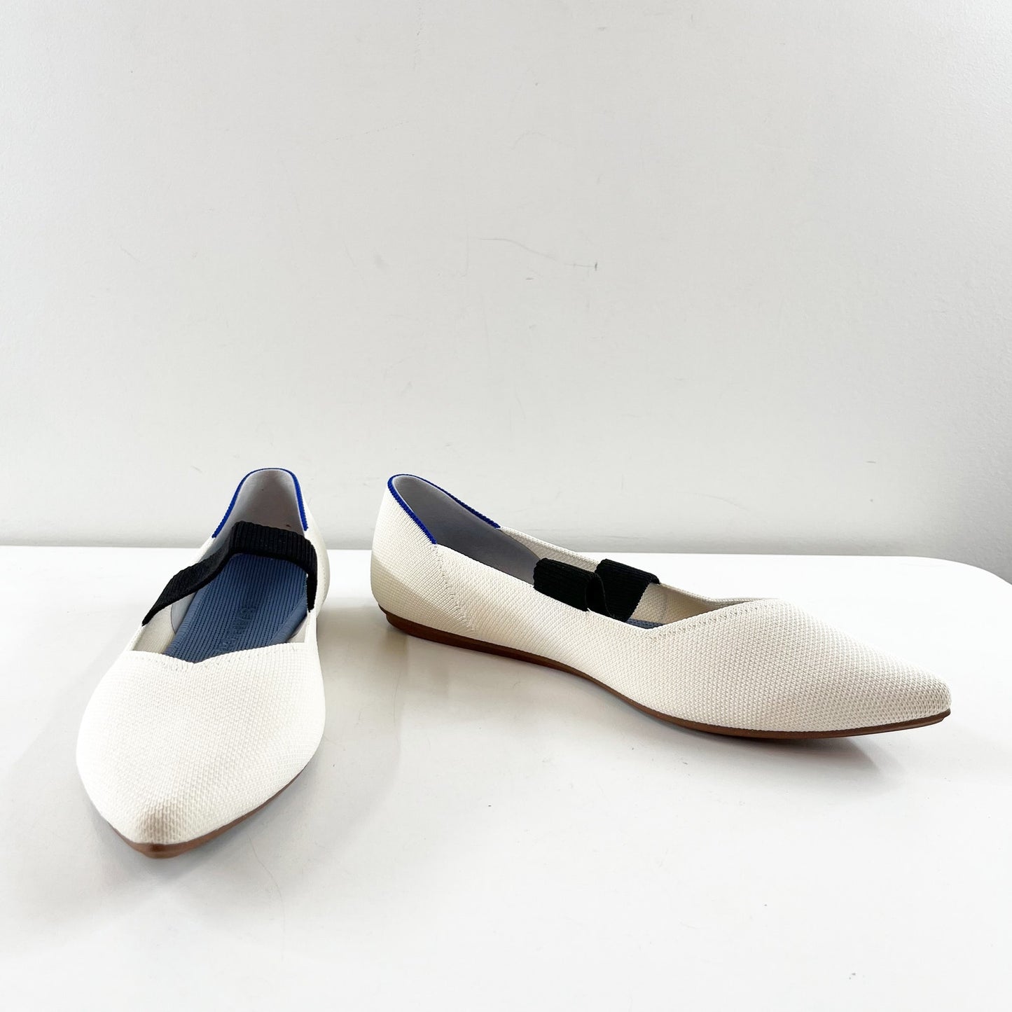 Rothy's The Point Mary Jane Ballet Flats in Love Bird Cream White 9.5