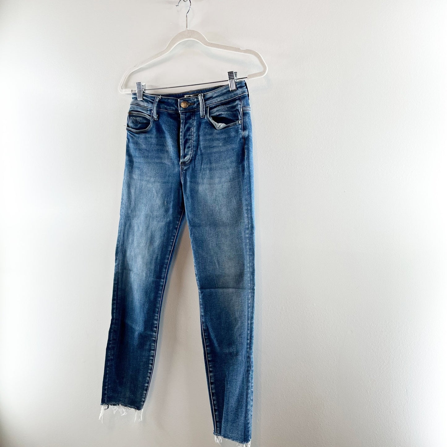 Kut from the Kloth Charlize High Rise Button Fly Cigarette Leg Jeans Blue 2