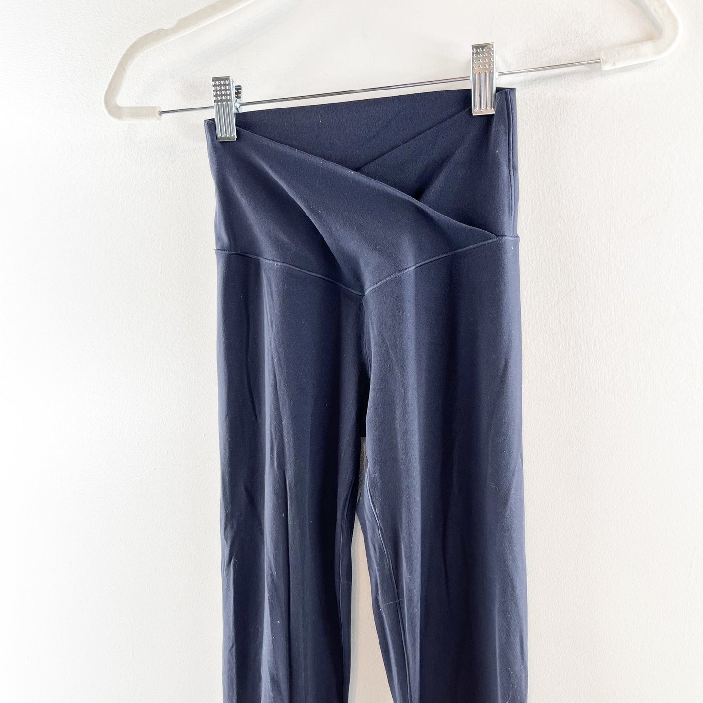 Aerie Offline High Rise Crossover Flare Leg Leggings Yoga Pants Navy Blue Small