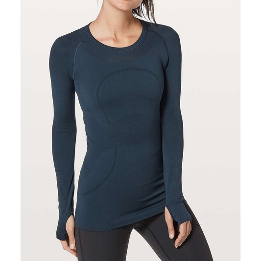 Lululemon Swiftly Tech Long Sleeve Crew True Navy Blue 10