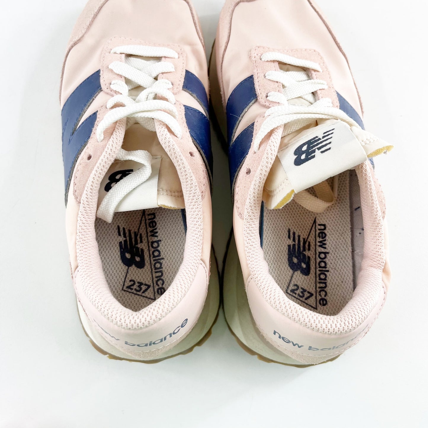 New Balance 237 V1 Lace Up Sneakers Shoes Pink Blue 7.5