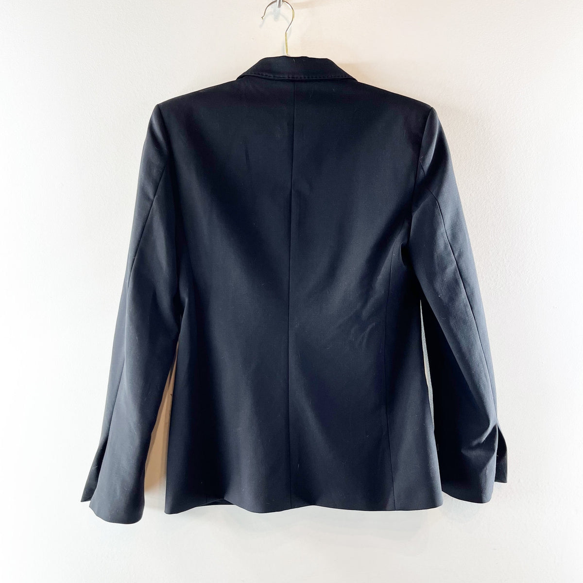 Zara Satin Lapel Long Sleeve Single Breasted Tuxedo Blazer Black Small