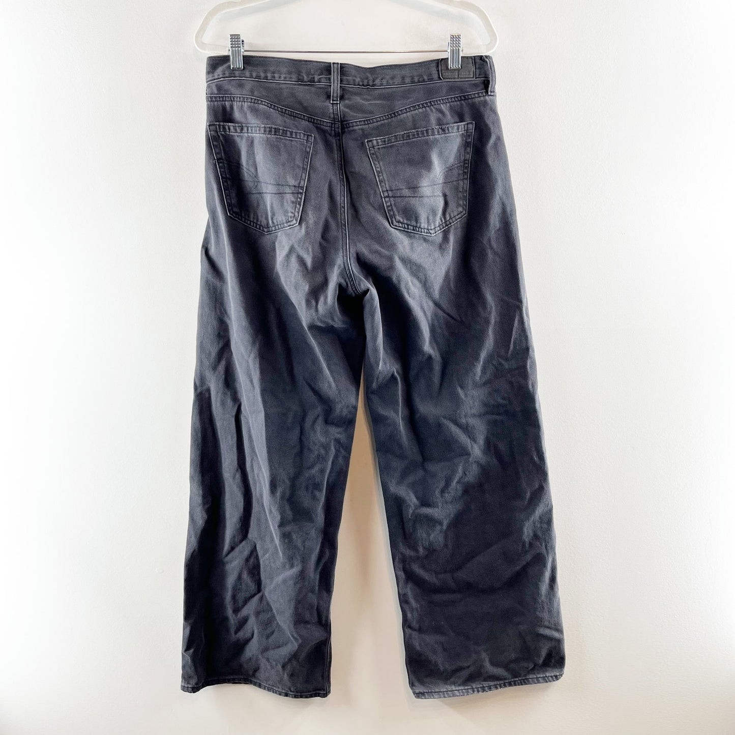 American Eagle Low Rise Skater Wide Leg Jeans Black 10