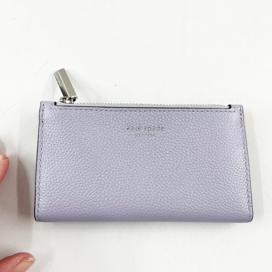 Kate Spade New York Pebble Leather Small Slim Bifold Wallet Lilac Purple