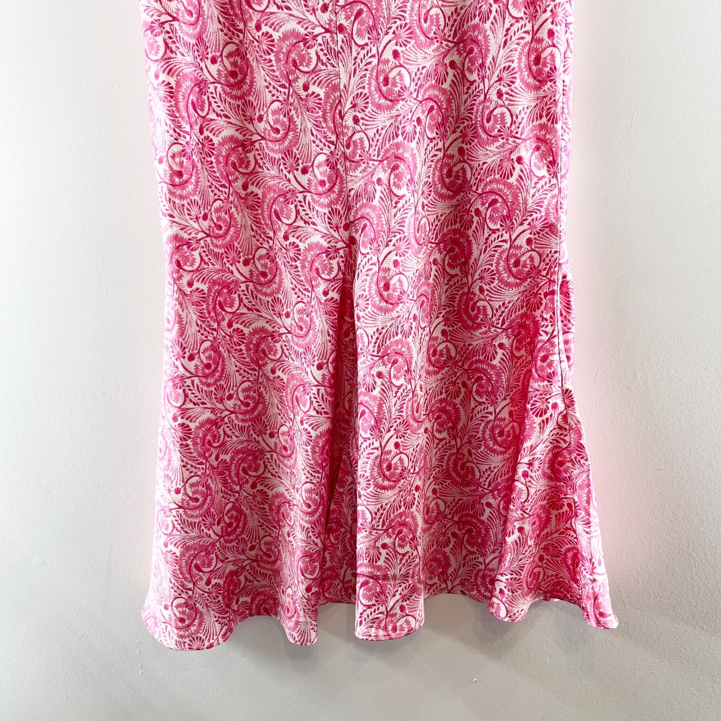 J. Crew Dandelion Satin Flare Tulip Midi Slip Skirt pink XS