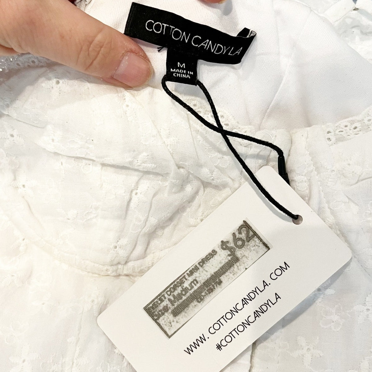 Cotton Candy LA Corset Mini Dress White Medium