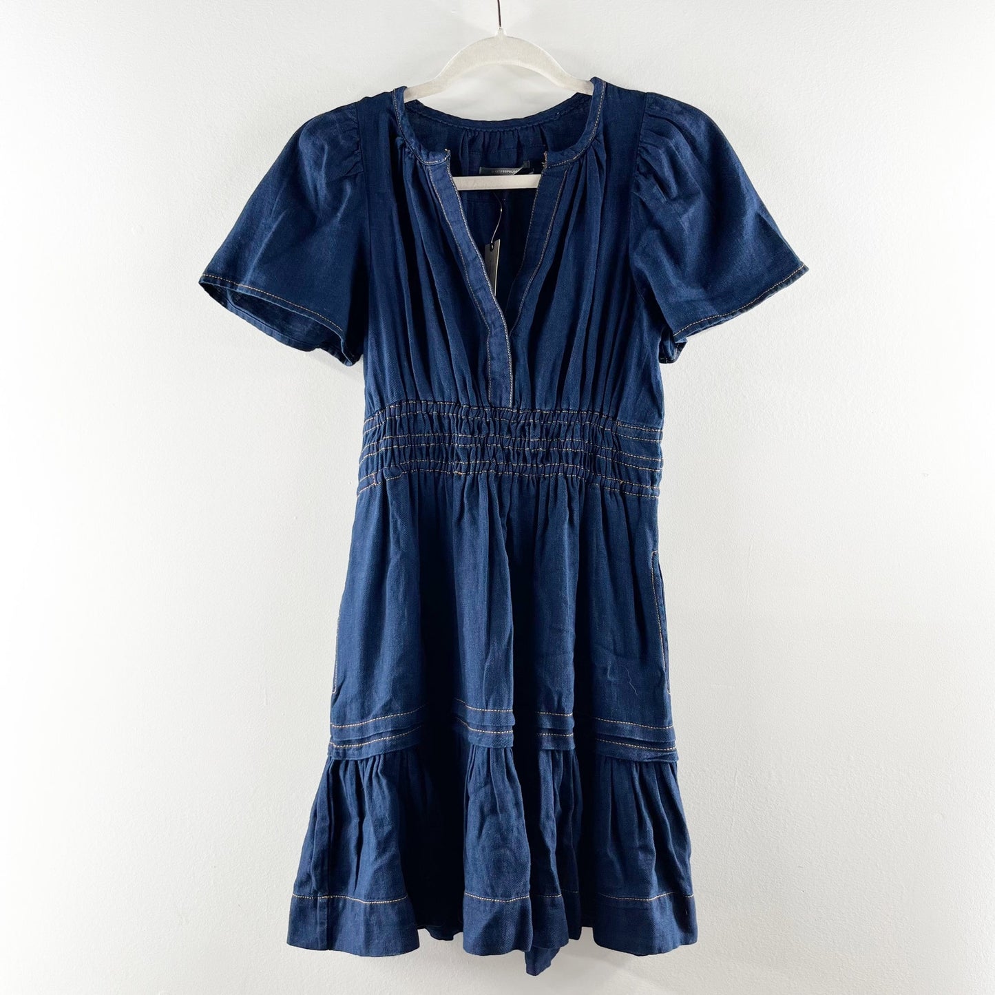 Anthropologie The Somerset Mini Dress Denim Edition Blue XXS